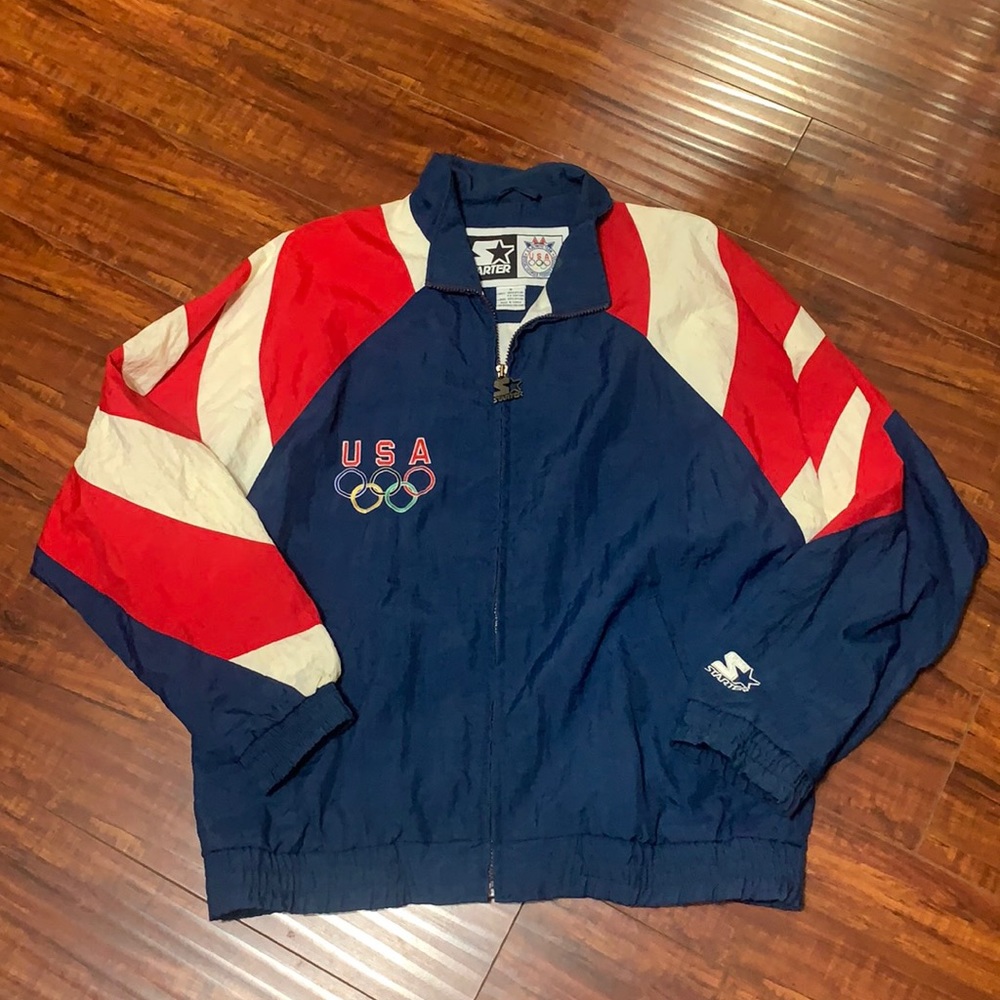 Vintage Starter USA Olympic Jacket Size Small